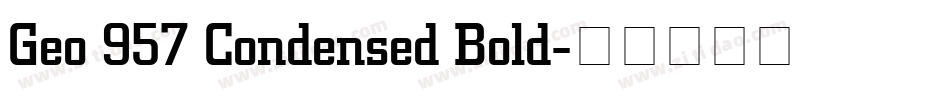 Geo 957 Condensed Bold字体转换